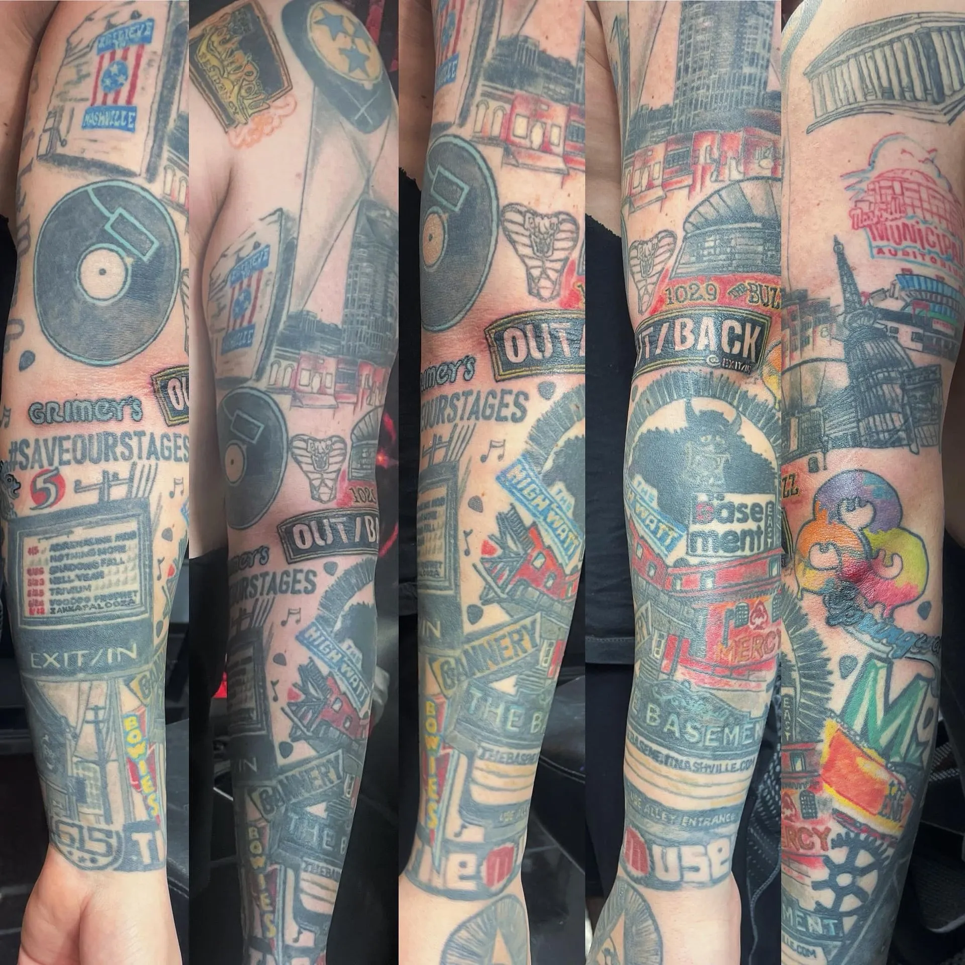 Nashville music scene tribute sleeve